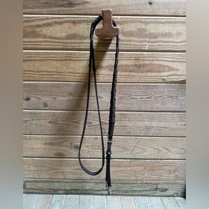 Smartpak Leather Braided Clip On Trail Reins